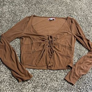 Urban Outfitters Long Sleeve Cropped Top